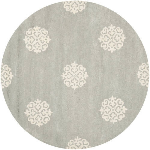 Ivory Safavieh Soho Collection SOH724C Handmade Medallion Wool & Viscose Runner Grey 2'6 x 8' Ivory Safavieh Soho Collection SOH724C Handmade Medallion Wool & Viscose Runner Grey 2'6 x 8'